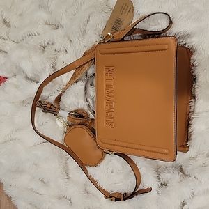 Steve Madden Bevelyn Tote Crossbody Shoulder Bag Tik Tok Viral Bag Black